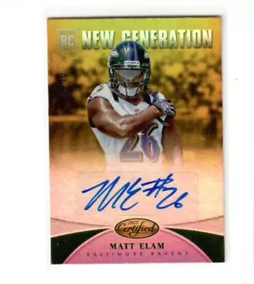 MATT ELAM 2013 Certified GOLD ROOKIE AUTO #25/25 RAVENS RC AUTOGRAPH GATORS SP • $3.99