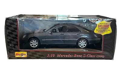 Maisto Mercedes Benz S-Class 1998 Die-Cast Metal W/ Plastic Parts Car 1:18 Gray • $39.99