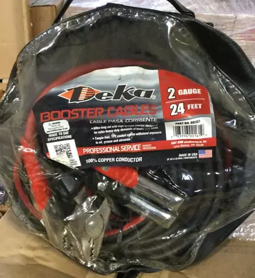 Deka 00161 All Copper Conductor 24' 2 Gauge Jumper Cables • $125