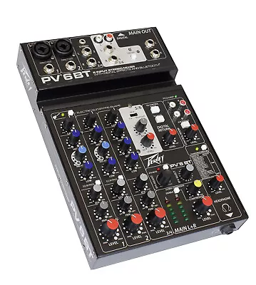 Peavey PV® 6 BT 6 Channel Compact Mixer With Bluetooth • $170