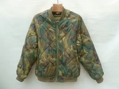 Fessa Vintage Military Men's Bomber Jacket EU 3 Camouflaged Quilted Karki • $35.97