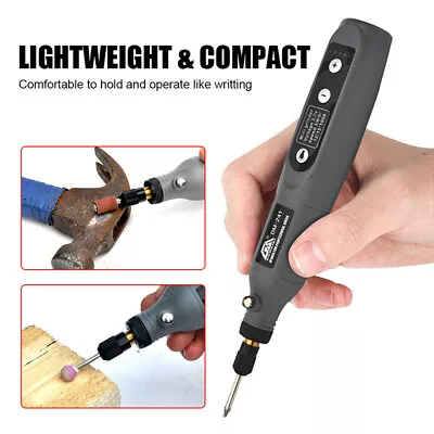 USB Rechargeable Mini Electric Grinder Drill Engraving Pen Grinding Rotary Tool • $43.69
