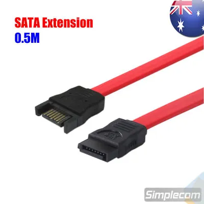 $5.95 • Buy SATA 7pin Hard Disk Data Cord Male To Female Extension Cable 50CM 0.5M
