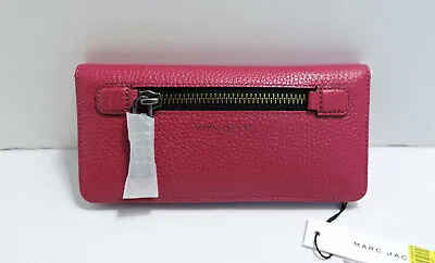 Marc By Marc Jacobs Raspberry Pebbled Leathe Small Wallet Clutch NWT • $161.99