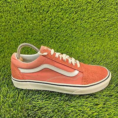 Vans Old Skool Pro Mens Size 9 Pink Orange Casual Athletic Shoes Sneakers 500714 • $39.99