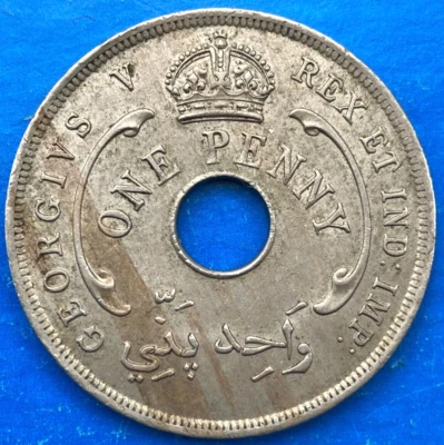 £1.50 • Buy British West Africa 1913 King George V.  Penny Coin In V. In Ext Fine Grade.