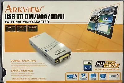Arkview USB-DH88 Multi-Display USB 2.0 To DVI VGA Or HDMI Adapter • $20.35