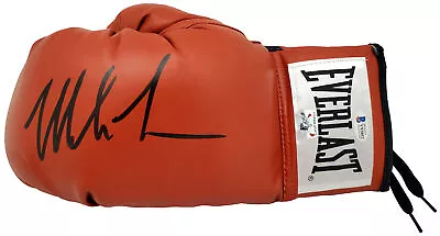 Mike Tyson Autographed Red Everlast Boxing Glove Lh In Black Beckett 182690 • $129