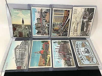 Lot Of 8 Vintage Antique Postcards Philadelphia Paris Fifth Ave Atlantic City • $5.95