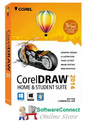 CorelDRAW Home And Student Suite 2014 Corel DRAW For Windows 11 10 8.1 8 7 • $89.95