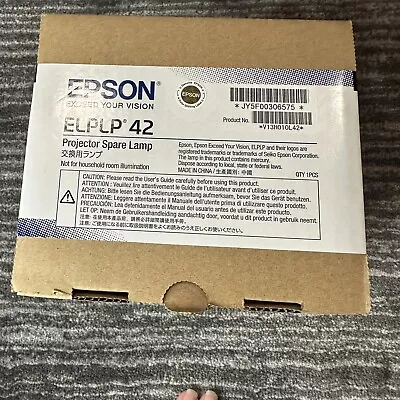 GENUINE ORIGINAL OEM EPSON ELPLP42 LAMP FOR EMP-83H EMP-83HE EMP-X56 EX90 Sealed • $69