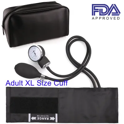 Manual Blood Pressure Monitor Aneroid Sphygmomanometer Gauge 15.9-25.9'' BP Cuff • $16.14