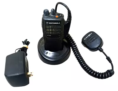 Motorola HT750 136-174 MHz 4ch 2-Way Portable Radio W/Charger Base & Adapter • $79.99