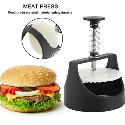 Non-Stick Burger Press Hamburger Maker Beef Patty Meat BBQ Grill Mould 10cm • £6.79