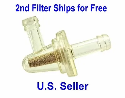 1/4  Fuel Filter 90 Degree Right Angle Motorcycle Universal SMALL BRONZE Scooter • $3.99