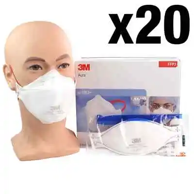 BARGAIN - 3M Aura Disposable Respirator FFP3 Mask - 20 Pack - UK Seller • £15.99