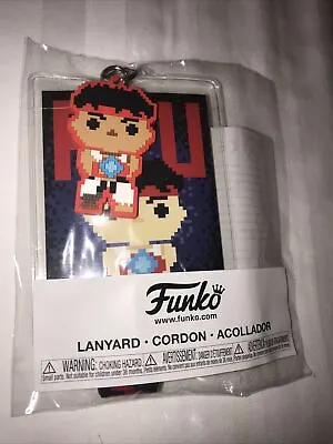 Funko Pop Street Fighter RYU 8-bit Lanyard Keychain And Badge Only @ Game Stop • $9.88