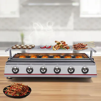 BBQ Grill Table Top Camping Barbecue Portable LPG Gas Stove 6 Burner Griddle USA • $115.90