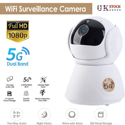 1080P WIFI IP Camera 5G Wireless Outdoor CCTV HD PTZ Smart Home Security IR Cam • £22.32