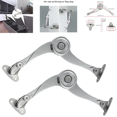 2X Kitchen Cabinet Cupboard Door Lift Up Strut Lid Flap Stay Support Hinge Tool • £8.25