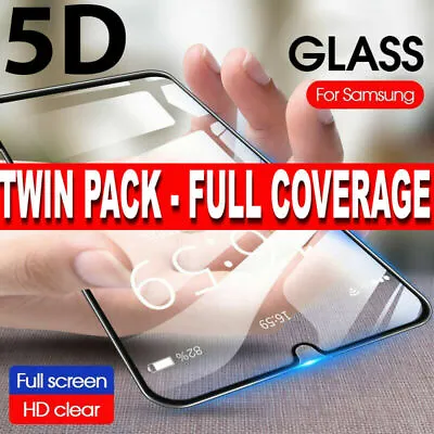 Screen Protector For Samsung Galaxy A90 5G FULL COVERAGE TEMPERED GLASS -2PK • £4.95