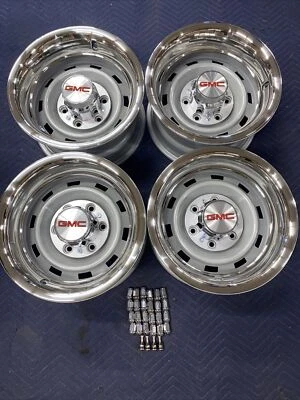 $1499.95 • Buy 1967-72-87chevy Gmc Truck C10 6 Lug 15x8 Gm Original Truck Rallys New Caps Nuts