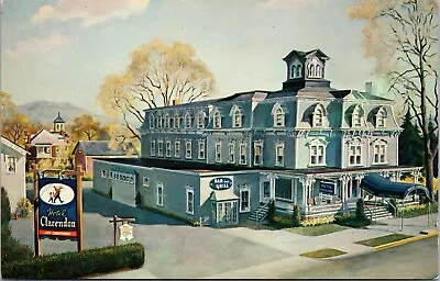 Hotel Clarendon Hackettstown NJ Postcard 1950's Hotel Advertising Street View • $8.45