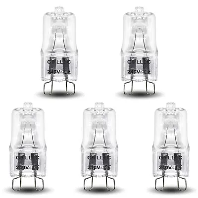 5 X G9 XENON HIGH PERFORMANCE HALOGEN LIGHT BULBS 28W=40W ECO LAMPS - UV-STOP • £6.99