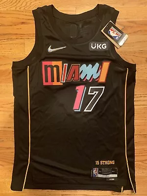 Jazzy #17 75th Edition Miami Heat Black Mash Up Jersey Dri Fit Medium 44 NBA NWT • $124.99