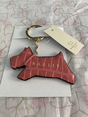 £13.99 • Buy Radley Jump Leather Keyring Flamingo Pink Radley Dog New With Tags- Free Postage