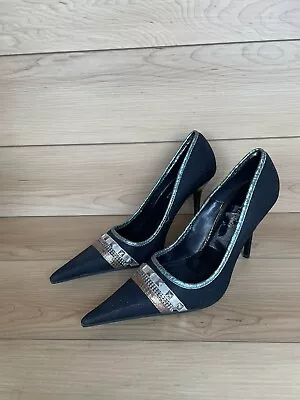 Michael Antonio Heels Black Stilletto Pointy Toe 6.5 Sexy • $10