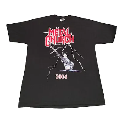 Vintage Metal Church T Shirt Concert Tour Tee 2004 Rock Heavy Metal Black Sz XL • $60