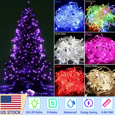 $6.95 • Buy 100-1000 LED Christmas Tree Fairy String Party Lights Xmas Waterproof Lamp US