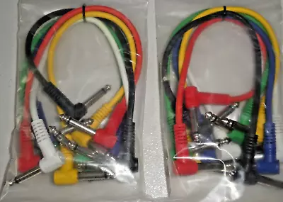 £12.95 • Buy 12 X 300mm 1 Foot Right Angle Two Pole Mono 1/4 Inch 6.35mm Jack Patch Leads