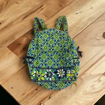 Vera Bradley Daisy Daisy Pattern Blue Green Back Pack Travel Bag Tote Norm Core • $28.20