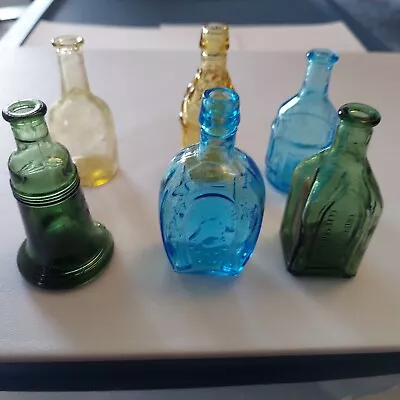 Vtg  Set Of 12 Miniature Glass Bottles .new In Original Box • $35