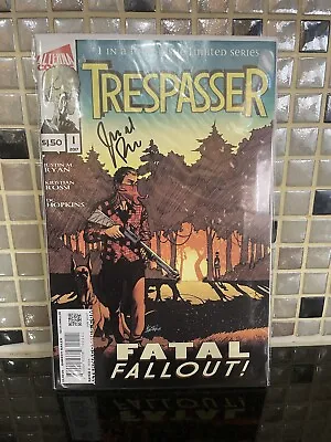 $125 • Buy Trespasser #1 Justin M. Ryan, Kristian Rossi Optioned Signed Low Print(2017) NM
