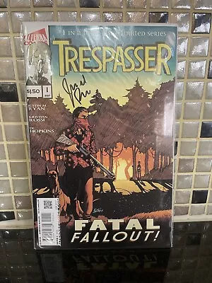 Trespasser #1 Justin M. Ryan Kristian Rossi Optioned Signed Low Print(2017) NM • $85