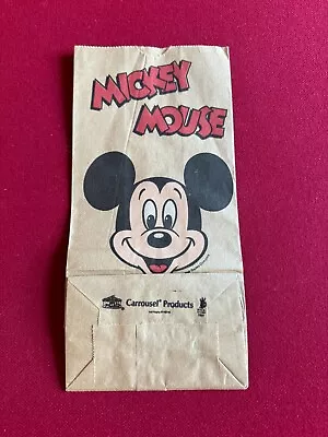 1980's Walt Disney Mickey Mouse  Un-Used  Paper Lunch Bag (Scarce / Vintage) • $20