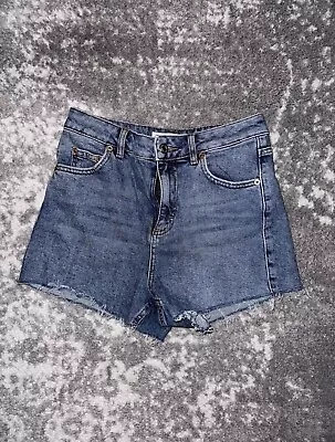 Ladies Top Shop Denim Shorts Hot Pants Size 8 • £15