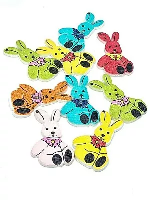 8 X Easter Bunny Rabbit Buttons 25mm - Free Post X • £2.65