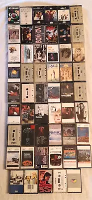 Lot Of 58 Classic Rock Cassette Tapes Yes Rush AC/DC Van Halen Doors Meat Loaf • $50