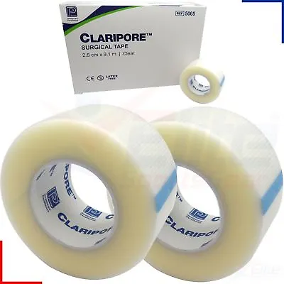 Claripore Eyelash Extension Surgical Medical Tape Transparent 2.5cm X 9.1m • £2.25