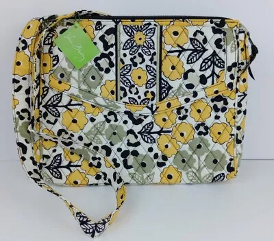 Vera Bradley Tablet Hipster Crossbody Yellow Floral Purse In Go Wild #12695-135 • $39.99