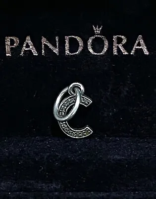 $48 • Buy PANDORA Letter C Dangle Charm Sterling Silver With Box