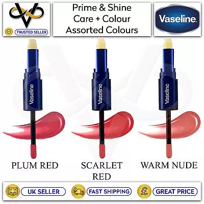 Vaseline Prime & Shine Dual Benefit Care & Colour Lip Balm & Colour Double Head • £3.25