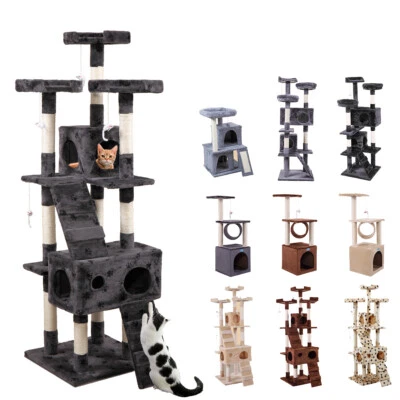 $74.99 • Buy Cat Tree Scratching Post Pole Tower Condo Kitty Activity Bed Stand Scratcher
