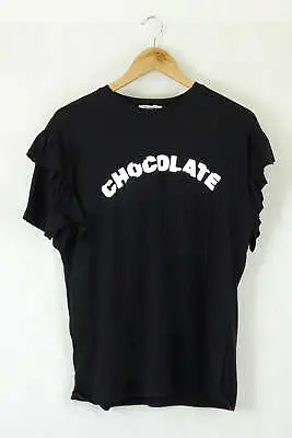 Zara Chocolate Black And White T-Shirt M By Reluv Clothing • $9.91