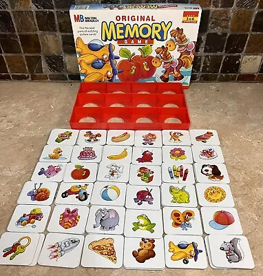 Memory Game Milton Bradley Vintage 1996 Original COMPLETE SET Ages 3 To 6 • $24