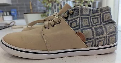 VANS Women US 8.5 EU 39 Camryn Slim Native Taose Taupe Tribal High Top Shoes • $12.50